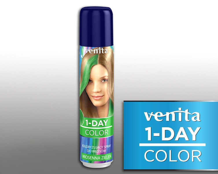VENITA 1-DAY COLOR თმის საღებავი მწვანე- 50 ml.